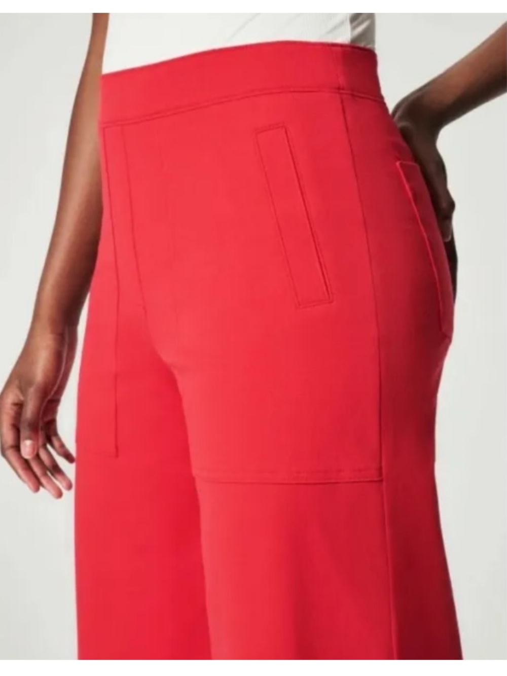 SPANX Red Wide Leg Pants - Picture 4 of 8
